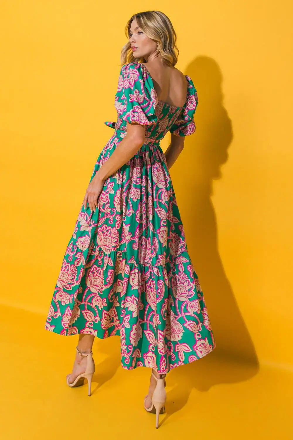 RUN TOWARDS LOVE POPLIN ANKLE DRESS - Flying Tomato - Flyclothing LLC