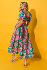 RUN TOWARDS LOVE POPLIN ANKLE DRESS - Flying Tomato - Flyclothing LLC