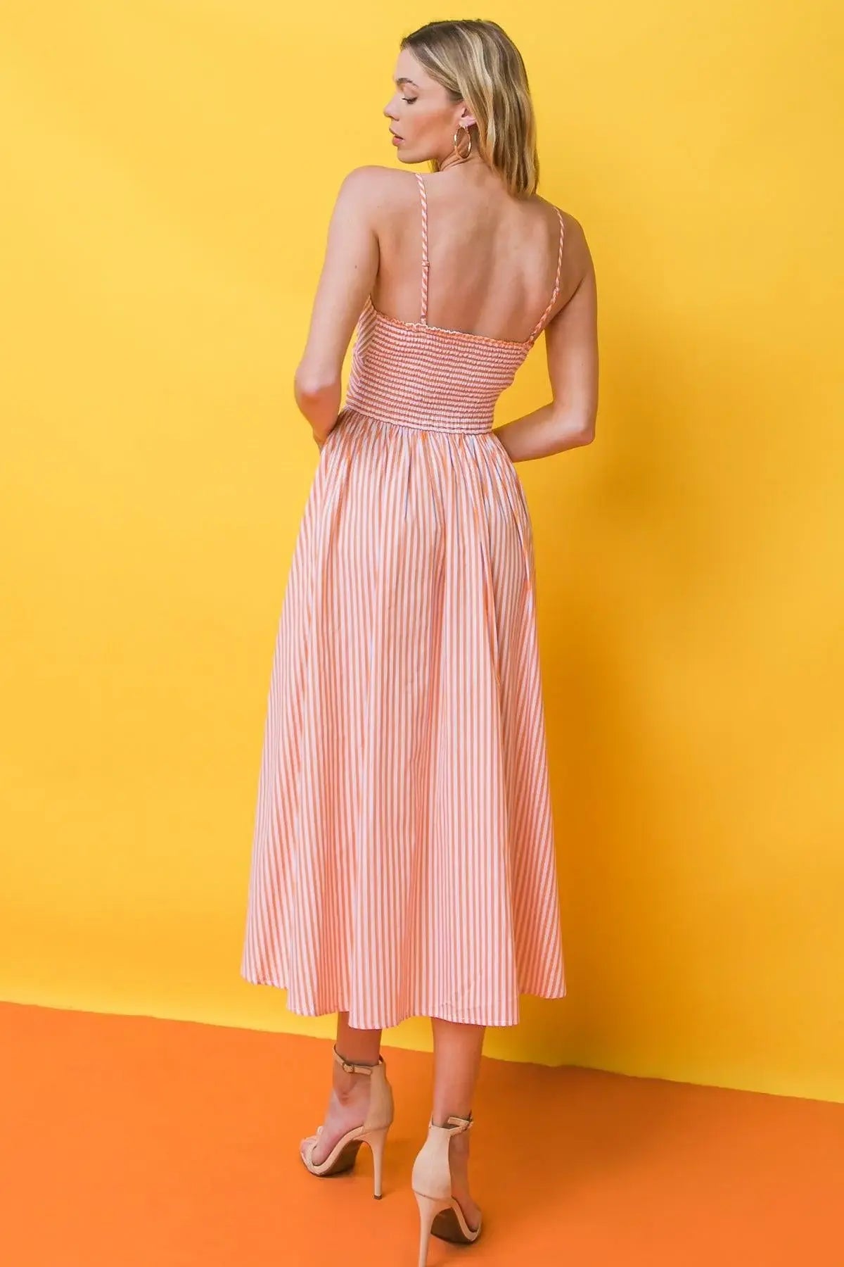 WEEKEND FESTIVALS WOVEN MIDI DRESS - Flying Tomato - Flyclothing LLC