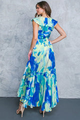 LA BEBE WOVEN SATIN MAXI DRESS - Flying Tomato - Flyclothing LLC
