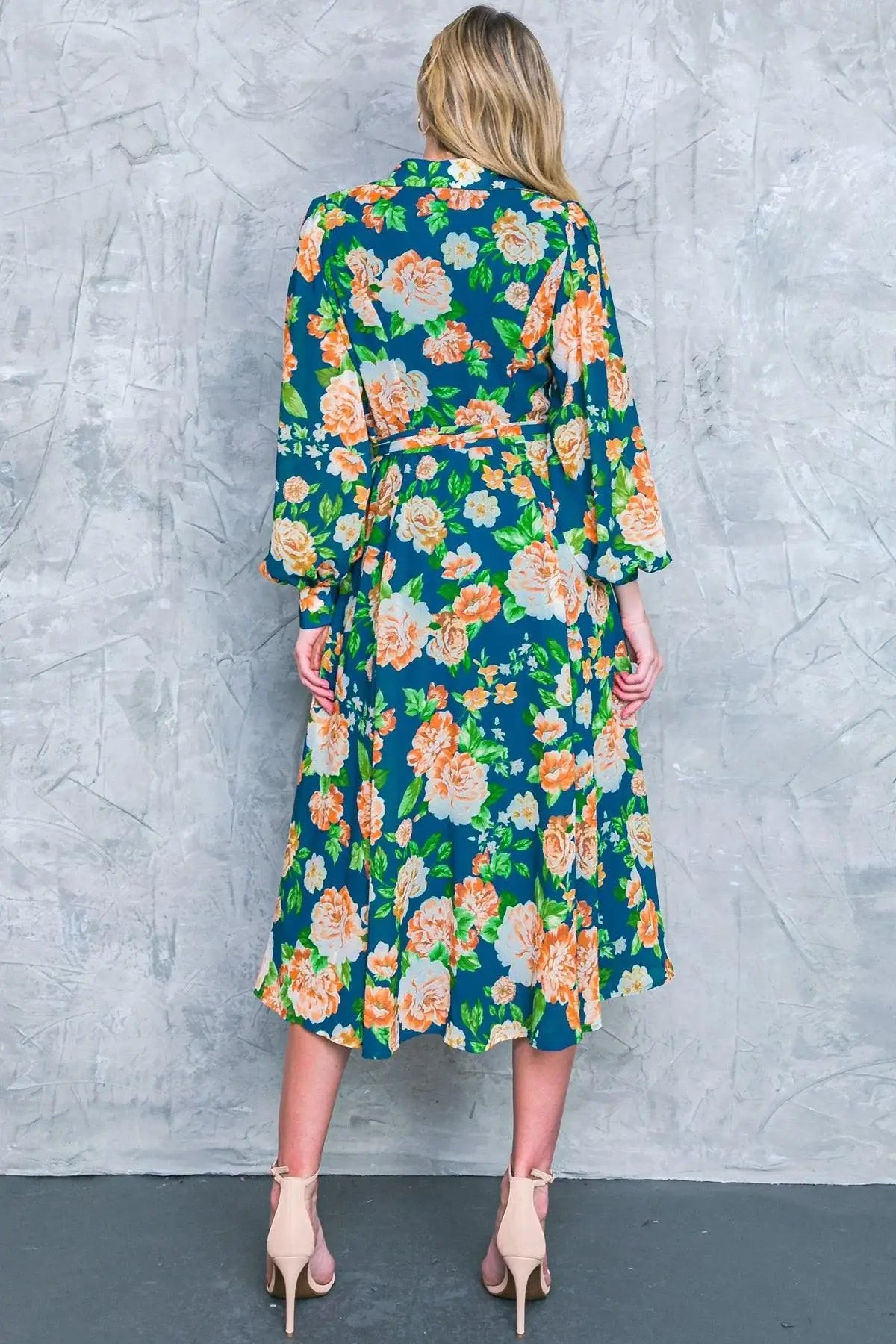 BUBBLY BLISS WOVEN MIDI SHIRT DRESS - Flying Tomato - Flyclothing LLC