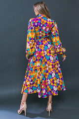 CHANGE IN THE AIR WOVEN MIDI DRESS - Flying Tomato - Flyclothing LLC