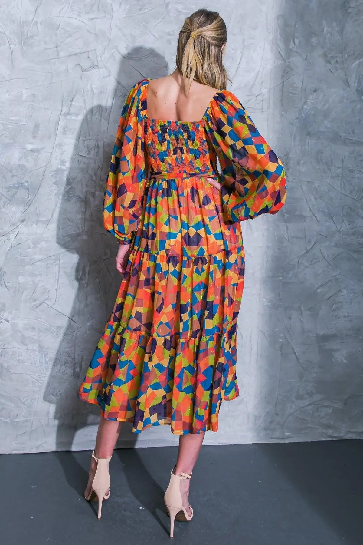 NOTHING WAS THE SAME WOVEN MIDI DRESS - Flying Tomato - Flyclothing LLC
