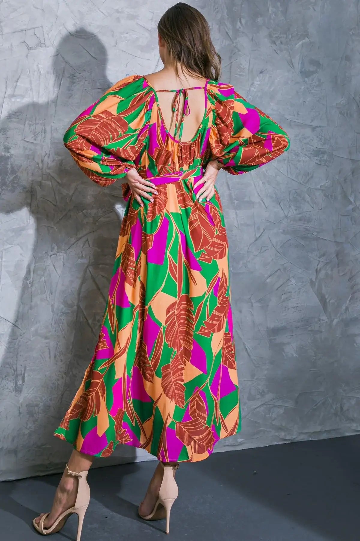 CUE THE CHIC WOVEN MIDI DRESS - Flying Tomato - Flyclothing LLC