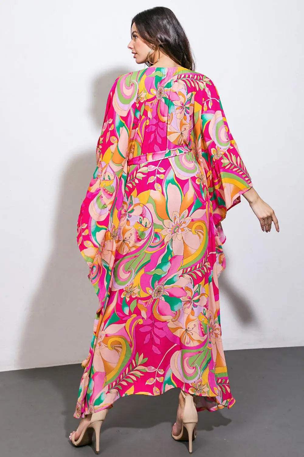 SEASIDE GIRLS WOVEN KAFTAN DRESS - Flying Tomato - Flyclothing LLC