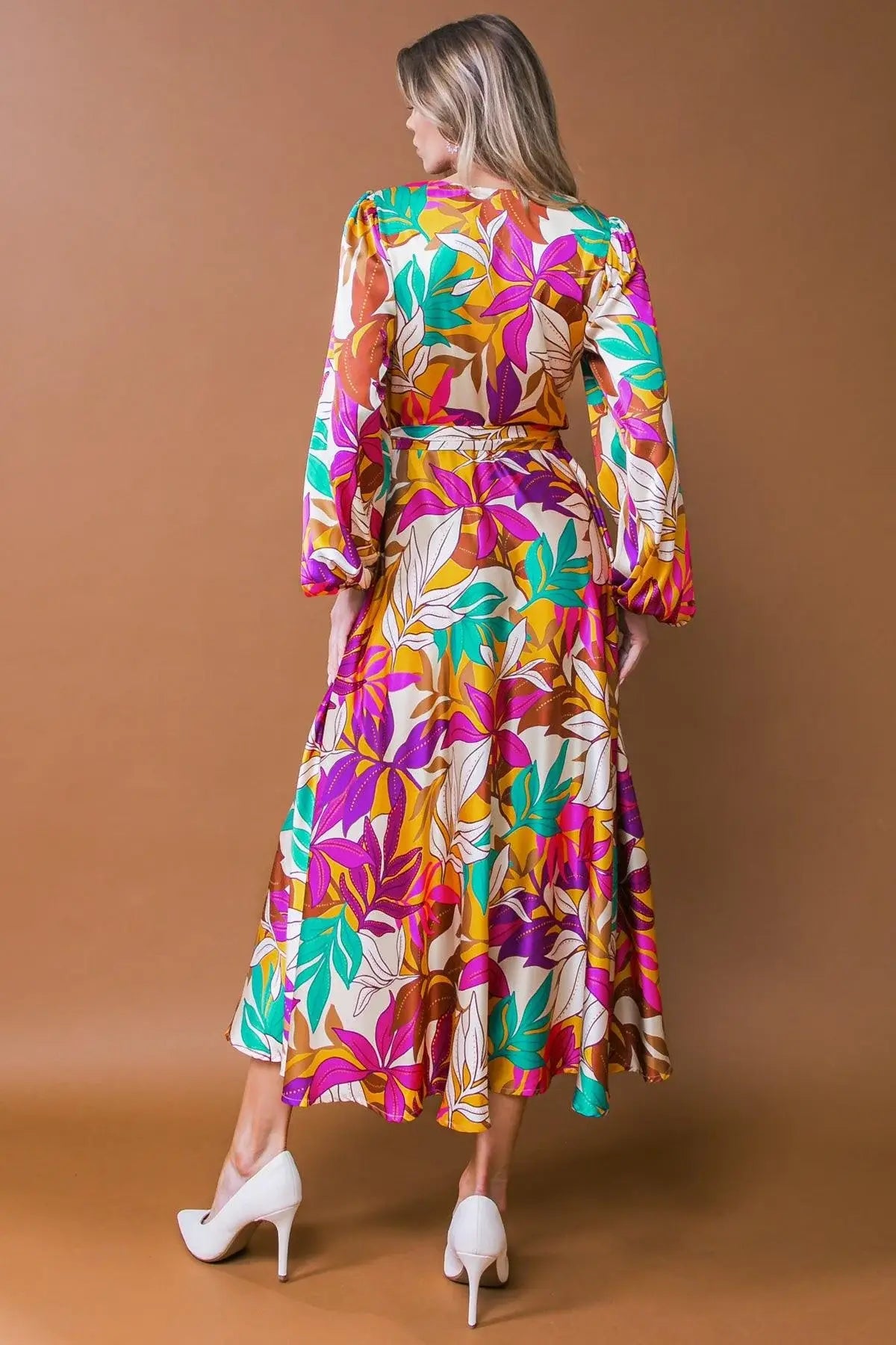 CAREFREE CONFIDENCE WOVEN MIDI DRESS - Flying Tomato - Flyclothing LLC