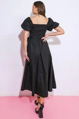 A PEACEFUL PLACE WOVEN MIDI DRESS - Flying Tomato - Flyclothing LLC