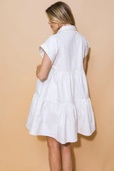 TIMELESS BEAUTY TWILL MINI DRESS - Flying Tomato - Flyclothing LLC
