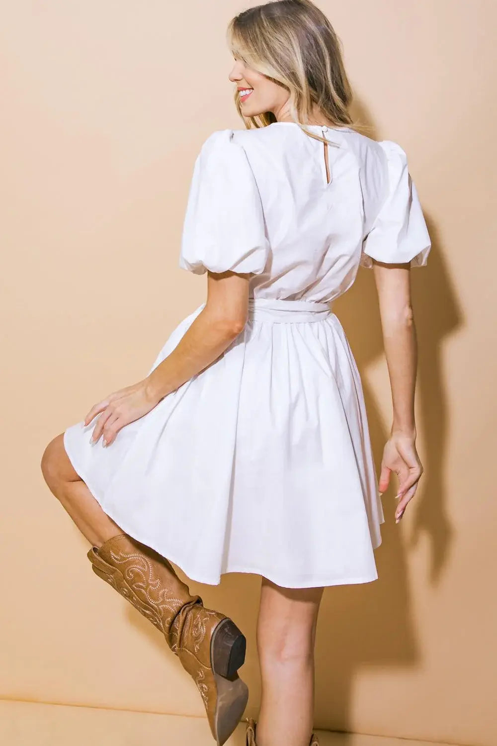 IN MY FEELINGS WOVEN MINI DRESS - Flying Tomato - Flyclothing LLC