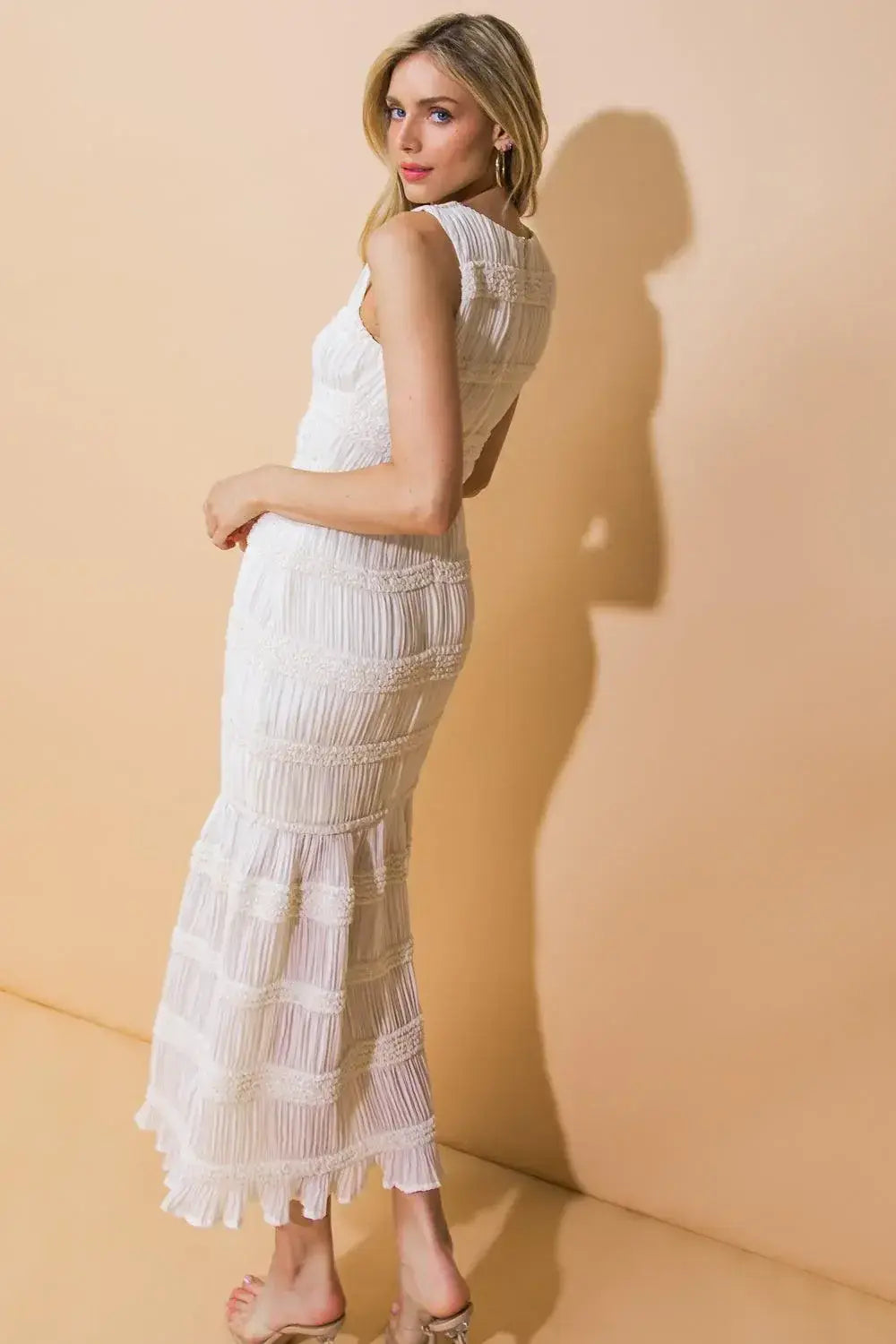 LOOK YOUR BEST WOVEN MIDI DRESS - Flying Tomato - Flyclothing LLC