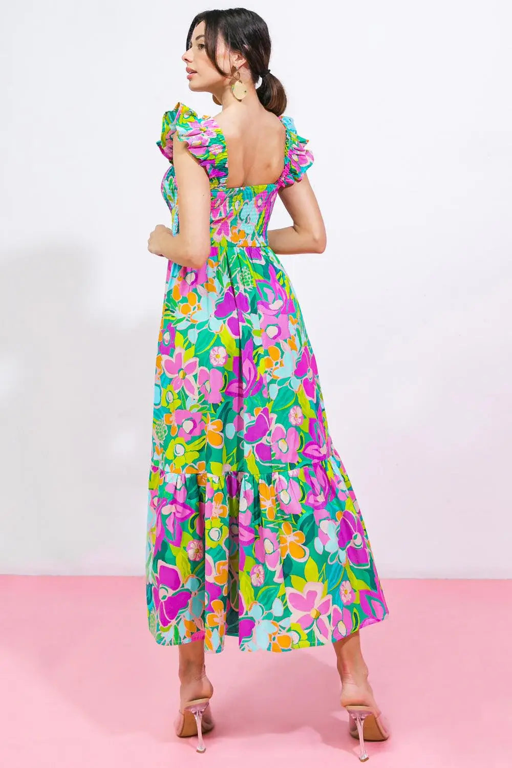 LOVE HAZE WOVEN MIDI DRESS - Flying Tomato - Flyclothing LLC