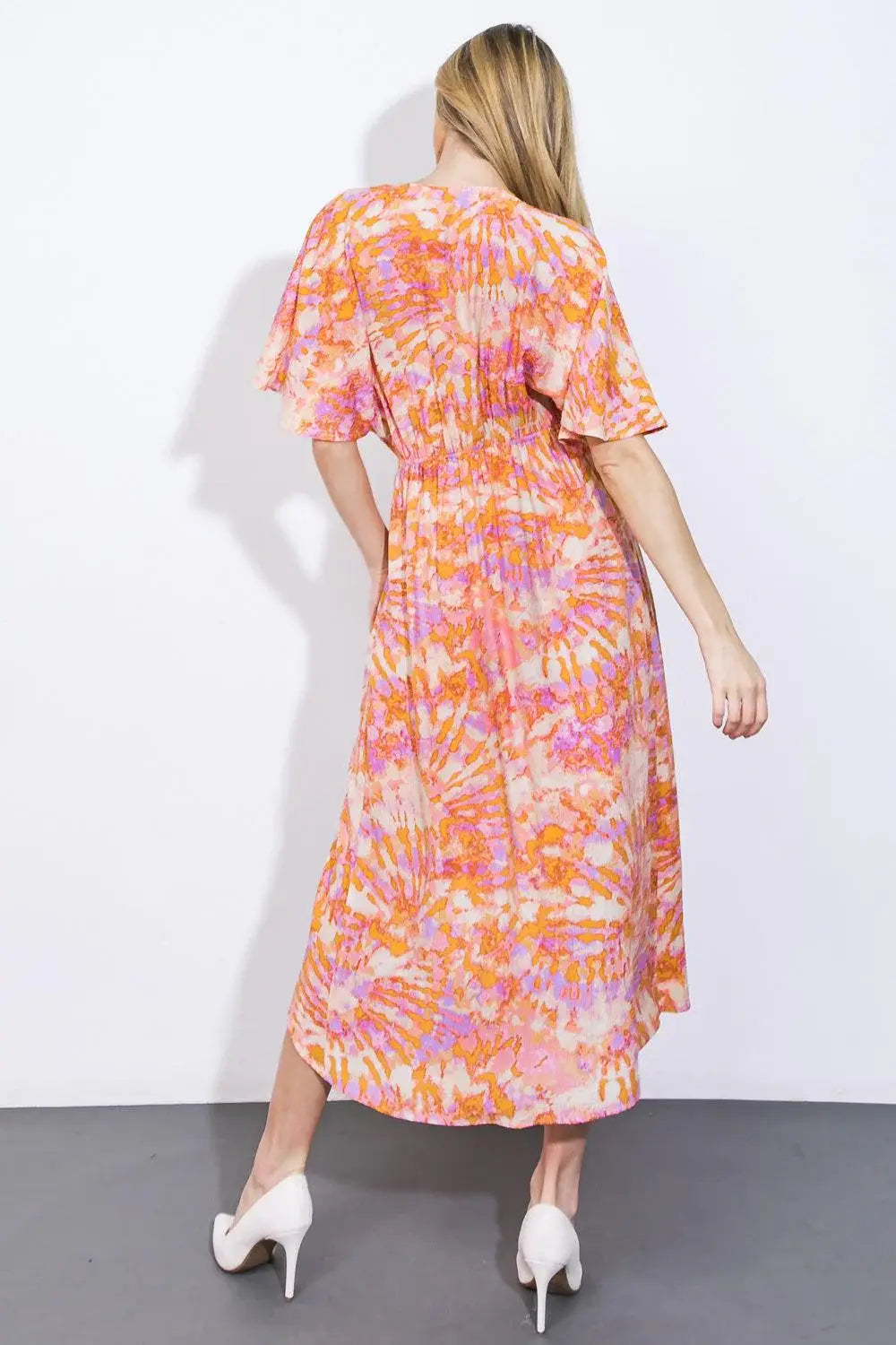MOST WONDERFUL TIME WOVEN MIDI DRESS - Flying Tomato - Flyclothing LLC