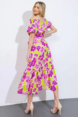 I'M IN CHARGE WOVEN MIDI DRESS - Flying Tomato - Flyclothing LLC