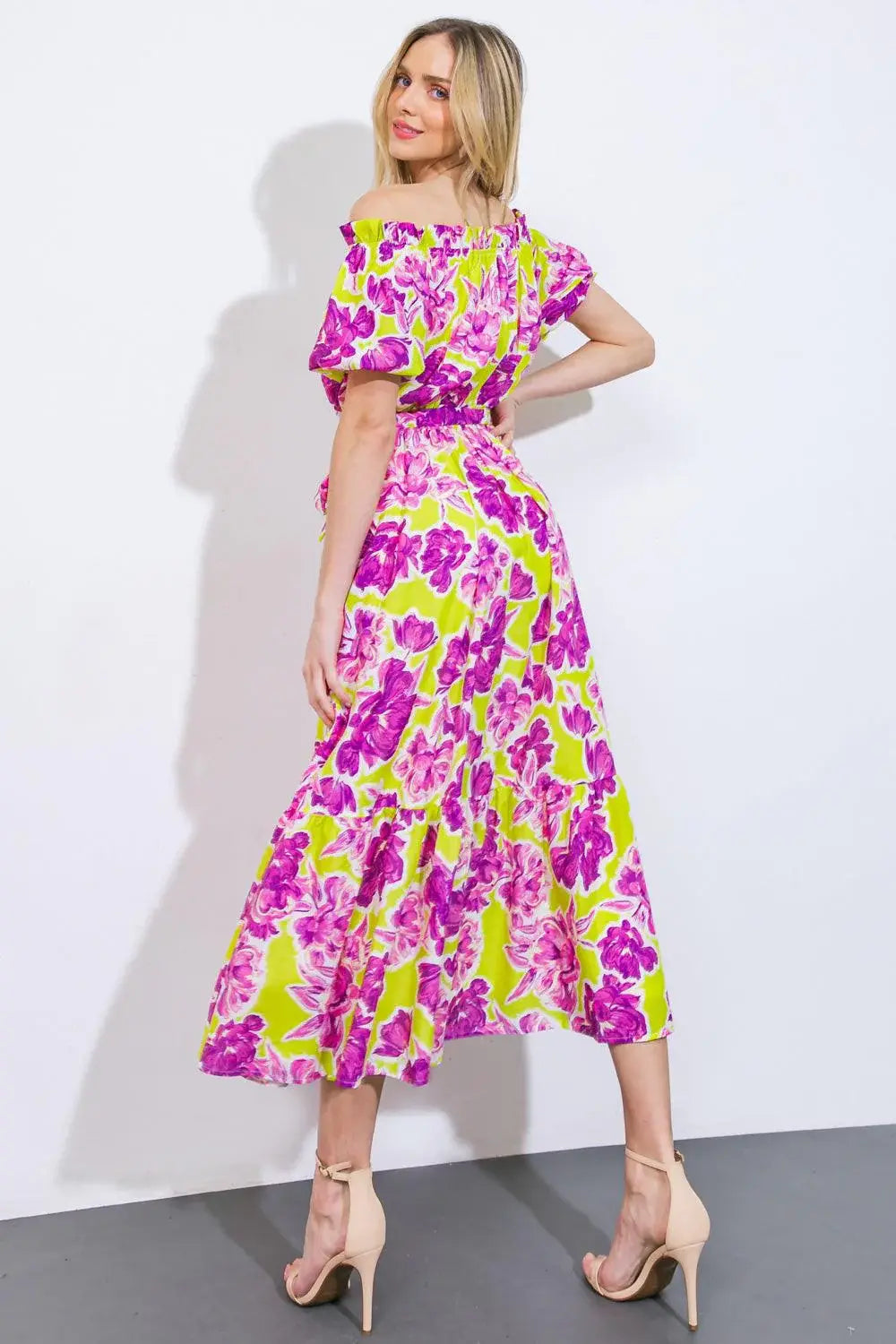 I'M IN CHARGE WOVEN MIDI DRESS - Flying Tomato - Flyclothing LLC