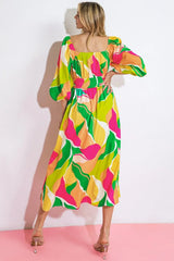 A SECOND THOUGHT WOVEN MIDI DRESS - Flying Tomato - Flyclothing LLC