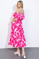 LOVE SCRIPT WOVEN MIDI DRESS - Flying Tomato - Flyclothing LLC