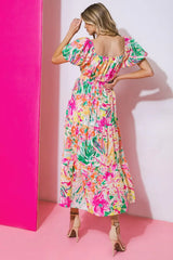 IT STARTS NOW WOVEN MIDI DRESS - Flying Tomato - Flyclothing LLC