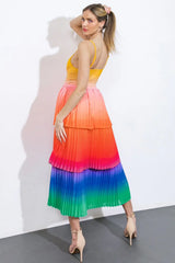 SEEING YOU AGAIN WOVEN MIDI DRESS - Flying Tomato - Flyclothing LLC