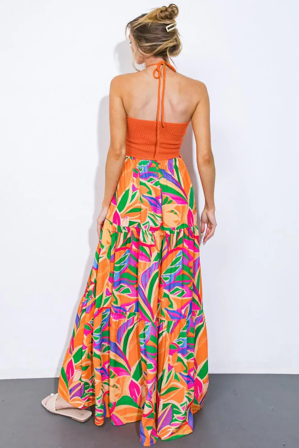 INTO THE THICK OF IT COMBINATION MIDI DRESS - Flying Tomato - Flyclothing LLC