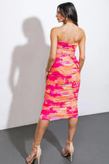 MAGICAL ILLUSIONS MESH MIDI DRESS - Flying Tomato - Flyclothing LLC