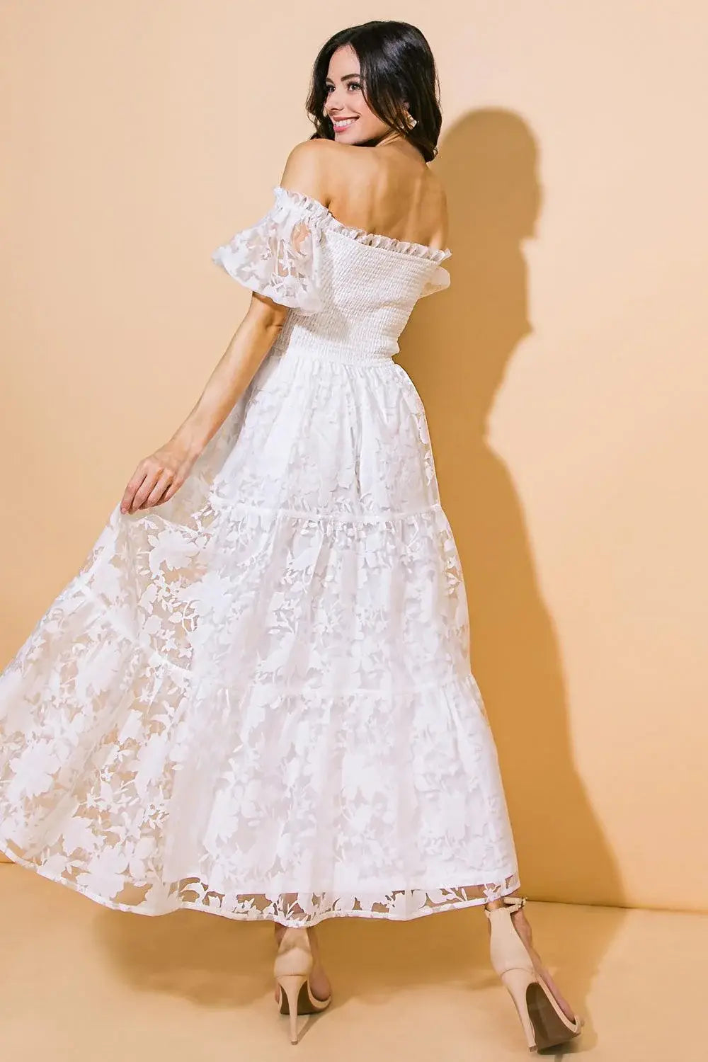 LOVE IN YOUR EYES WOVEN MIDI DRESS - Flying Tomato - Flyclothing LLC