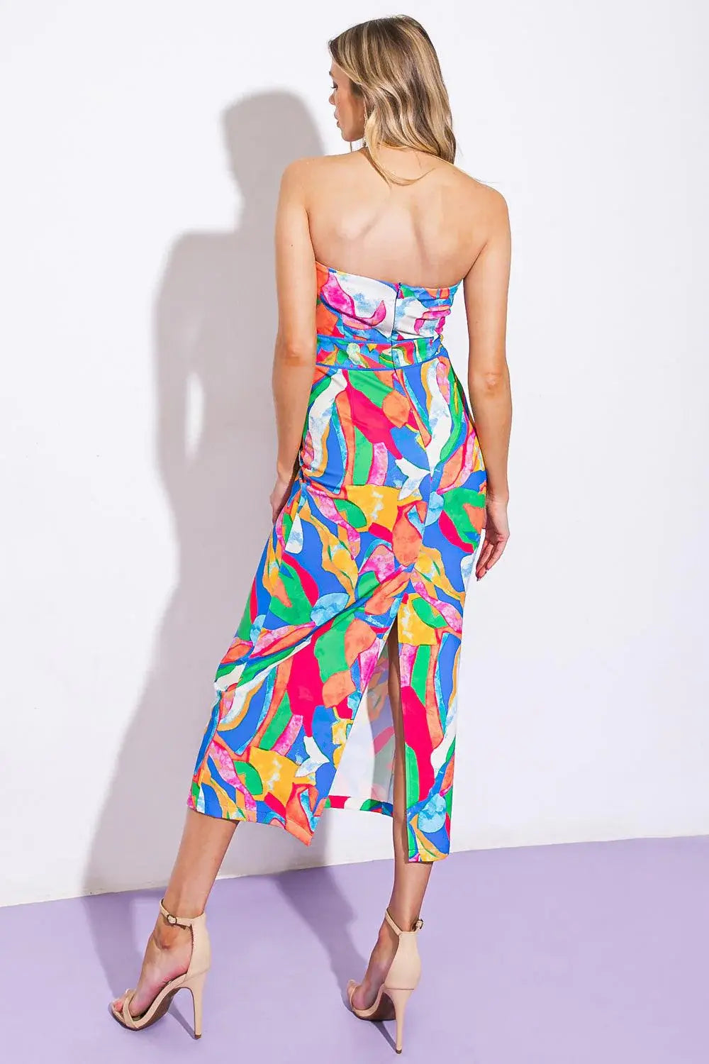 SEEKING SUN PONTI MIDI DRESS - Flying Tomato - Flyclothing LLC