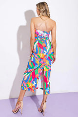 SEEKING SUN PONTI MIDI DRESS - Flying Tomato - Flyclothing LLC