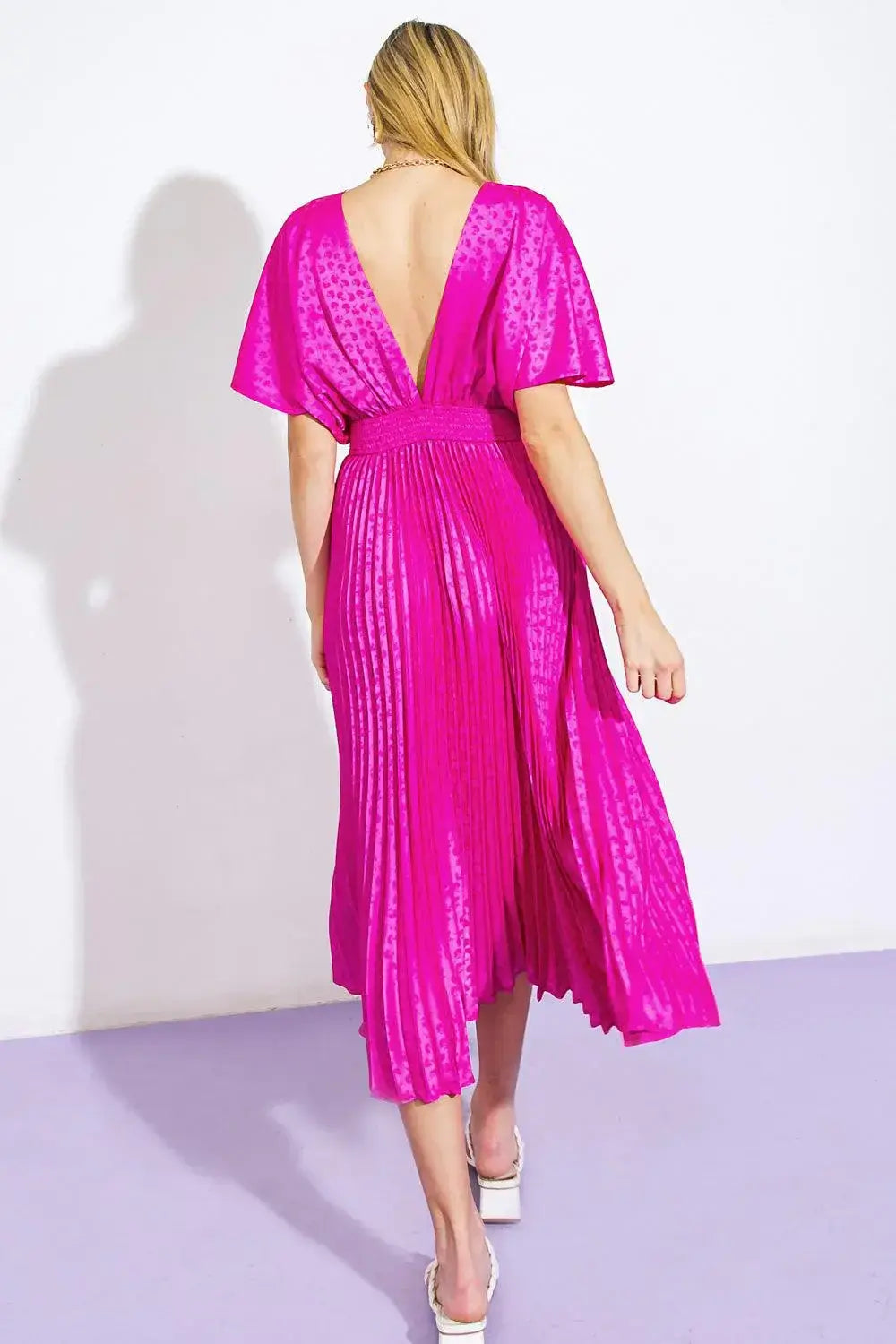 COWGIRL REPEAT SATIN MIDI DRESS - Flying Tomato - Flyclothing LLC