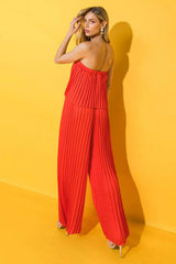 MY RED TOMATO WOVEN JUMPSUIT - Flying Tomato - Flyclothing LLC
