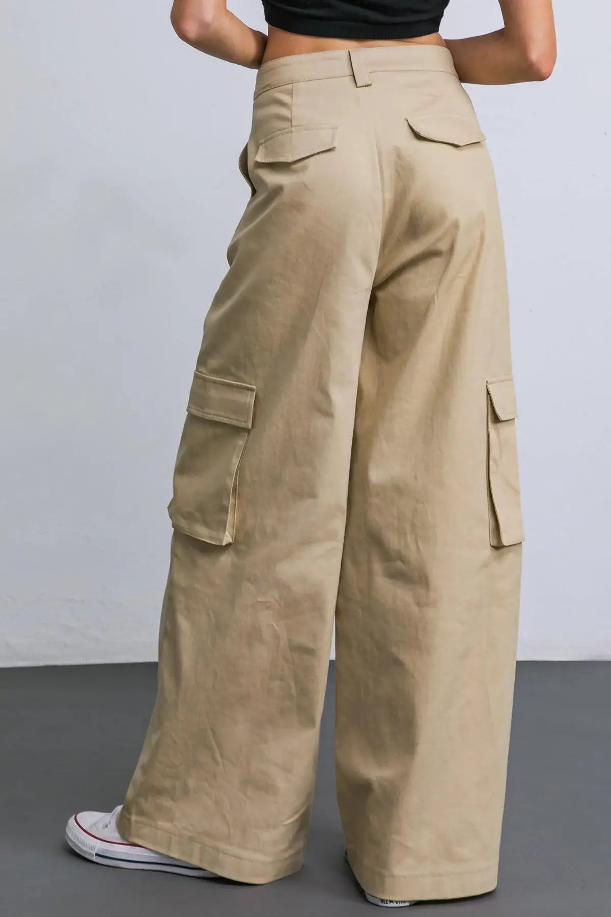 ADORABLE POSH WOVEN CARGO PANTS - Flying Tomato - Flyclothing LLC