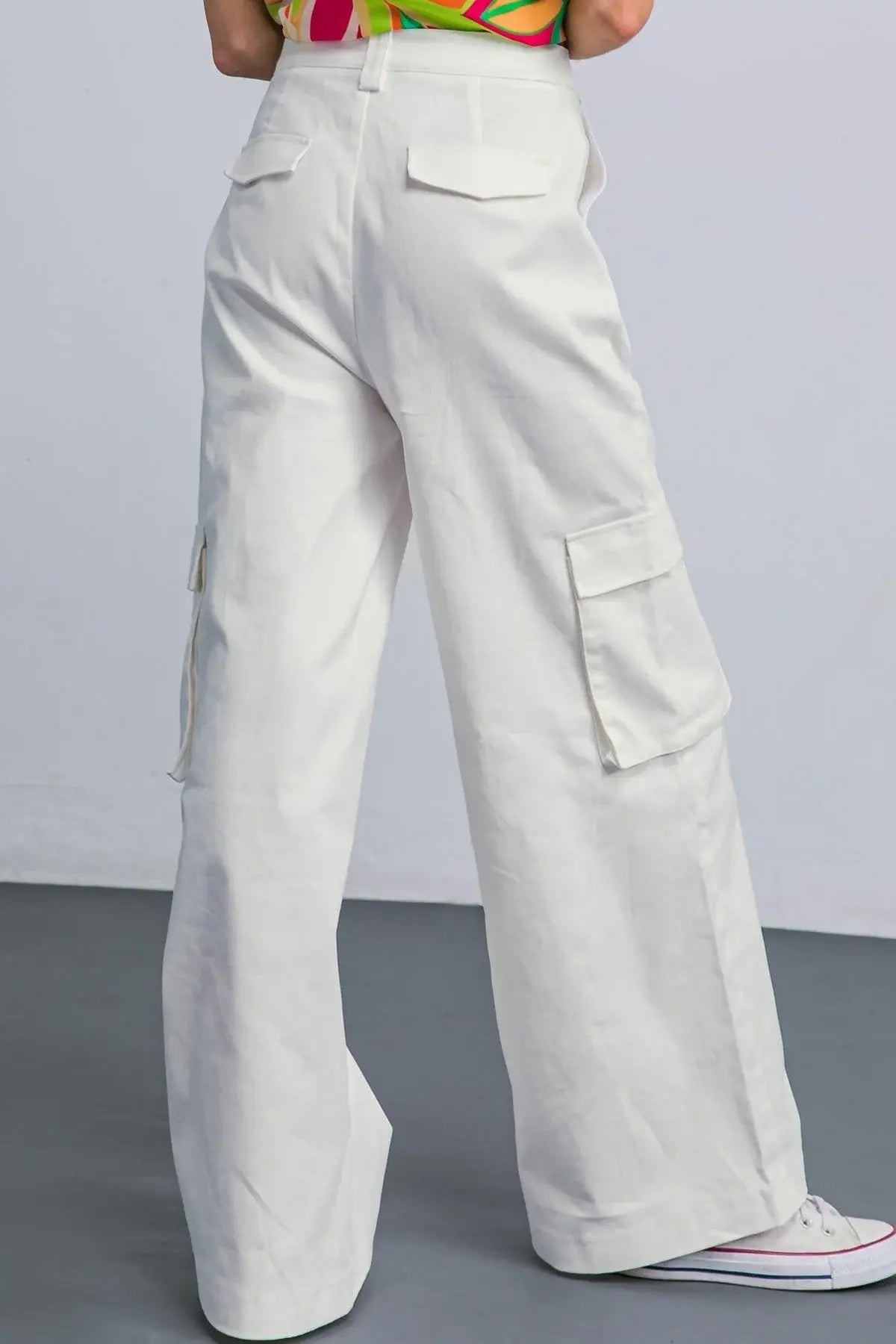 ADORABLE POSH WOVEN CARGO PANTS - Flying Tomato - Flyclothing LLC