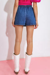 MOMENTS IN LOVE DENIM SKORT - Flying Tomato - Flyclothing LLC