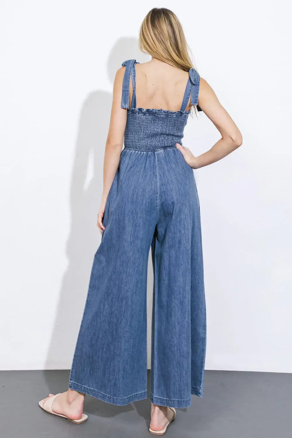 GETTING IT DONE DENIM JUMPSUIT - Flying Tomato - Flyclothing LLC