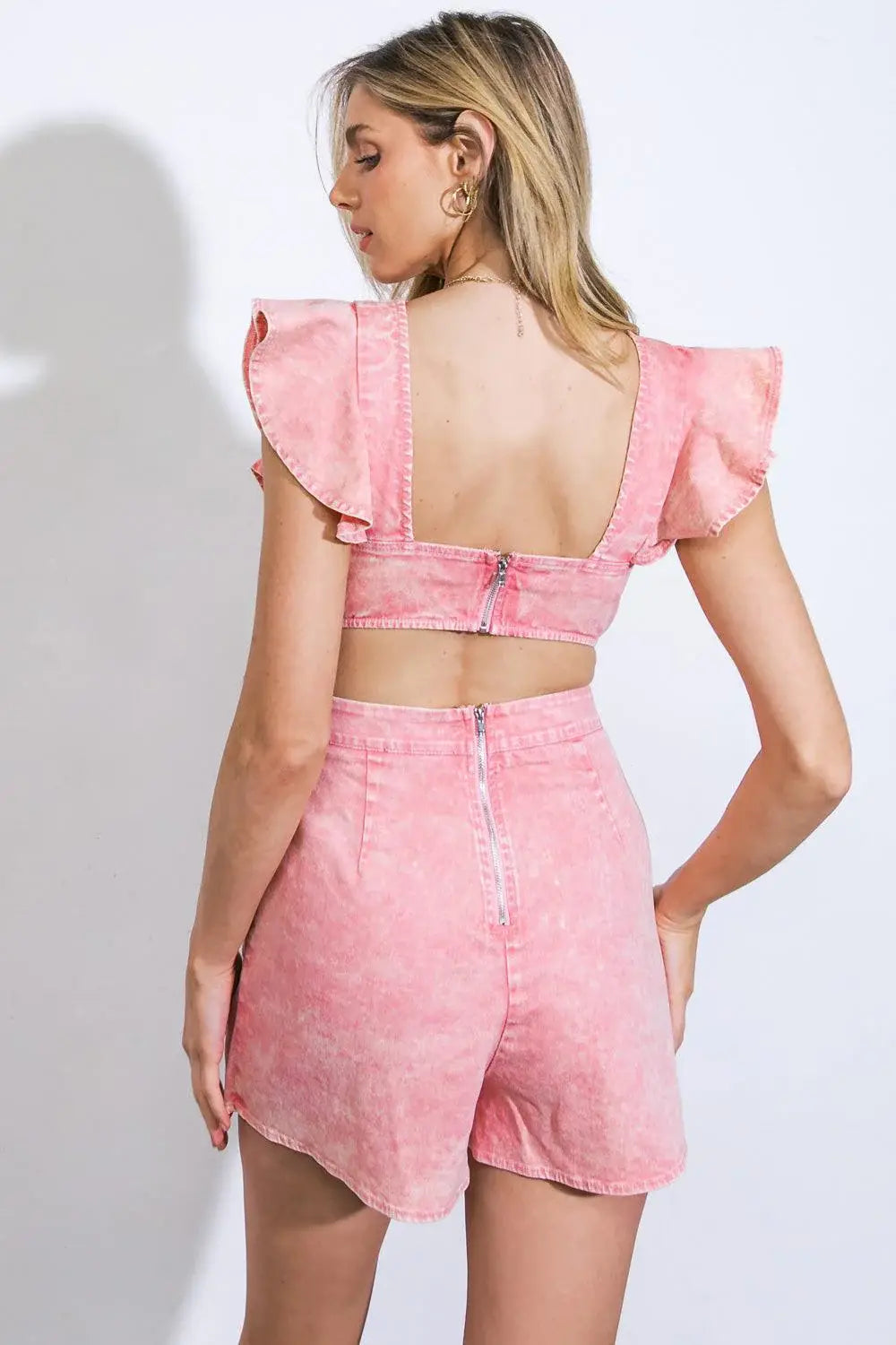 SIGHT OF SWEETNESS TWILL ROMPER - Flying Tomato - Flyclothing LLC