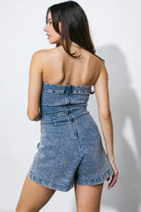 WE LOVE IT WASHED ROMPER - Flying Tomato - Flyclothing LLC