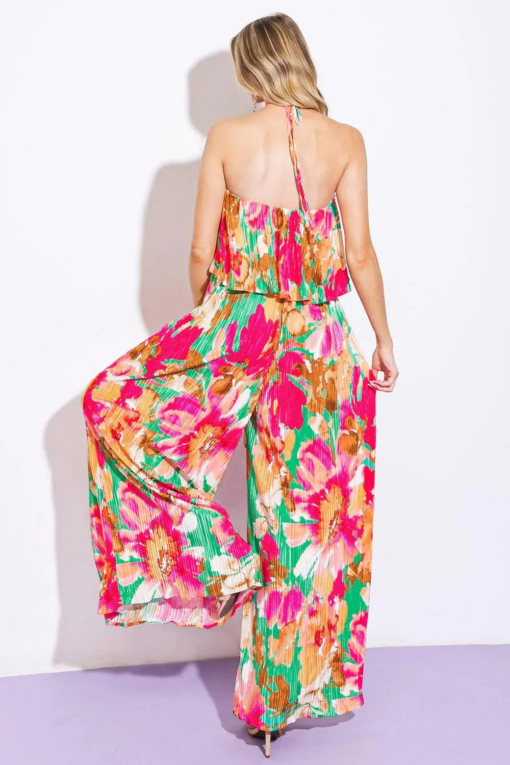 SWING OF THINGS PLISSE JUMPSUIT - Flying Tomato - Flyclothing LLC