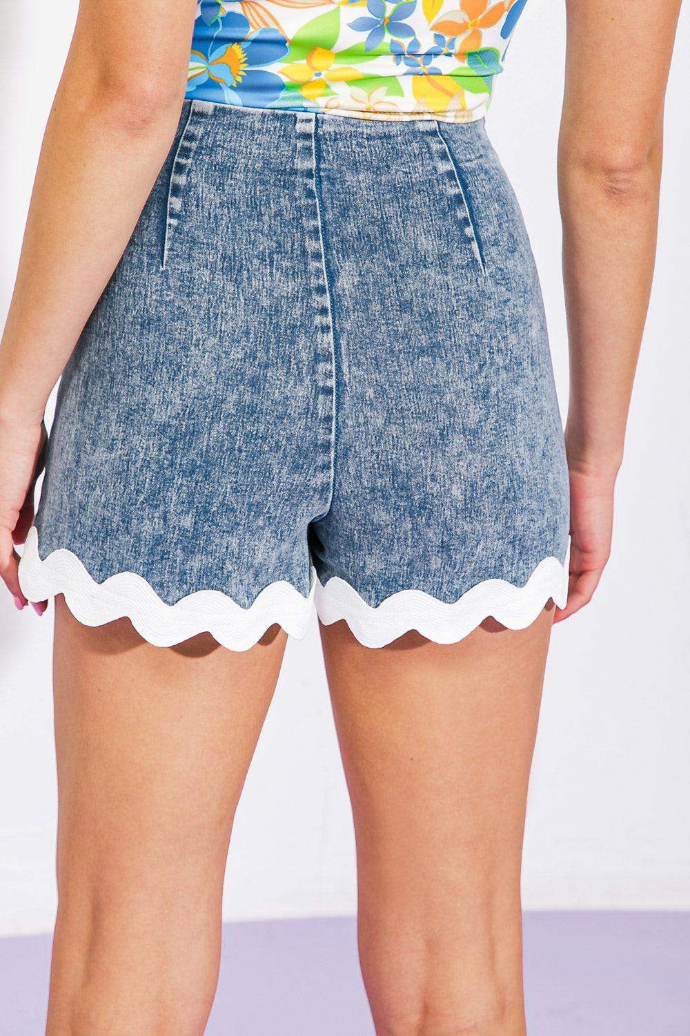 WYNWOOD WALLS DENIM SKORT - Flying Tomato - Flyclothing LLC