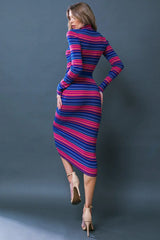 NOTEWORTHY SHINE SWEATER MIDI DRESS - Flying Tomato - Flyclothing LLC