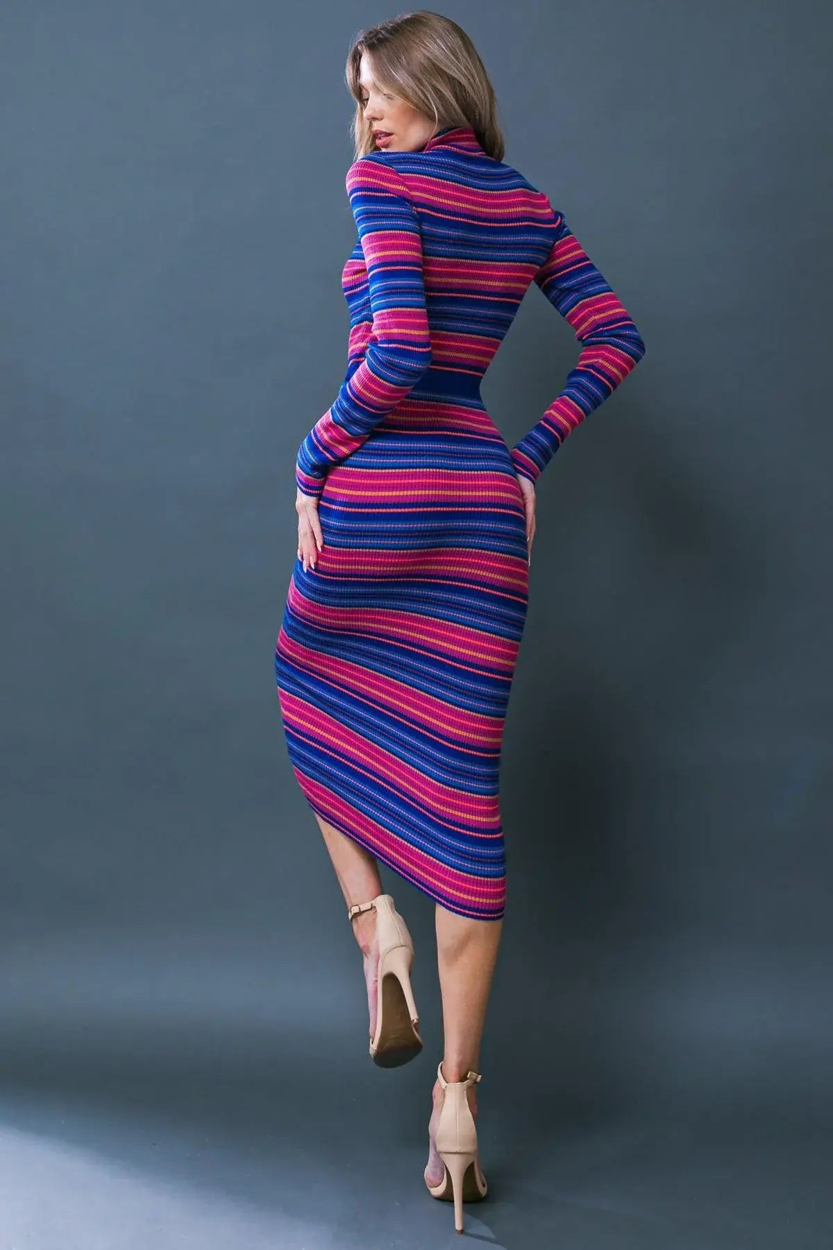 NOTEWORTHY SHINE SWEATER MIDI DRESS - Flying Tomato - Flyclothing LLC