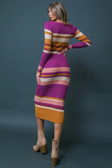 EVENING OF ELEGANCE SWEATER MIDI DRESS - Flying Tomato - Flyclothing LLC