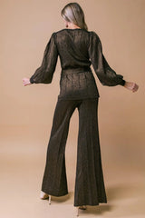 STUNNING STANCE METALLIC SWEATER TUNIN AND PANT SET - Flying Tomato - Flyclothing LLC