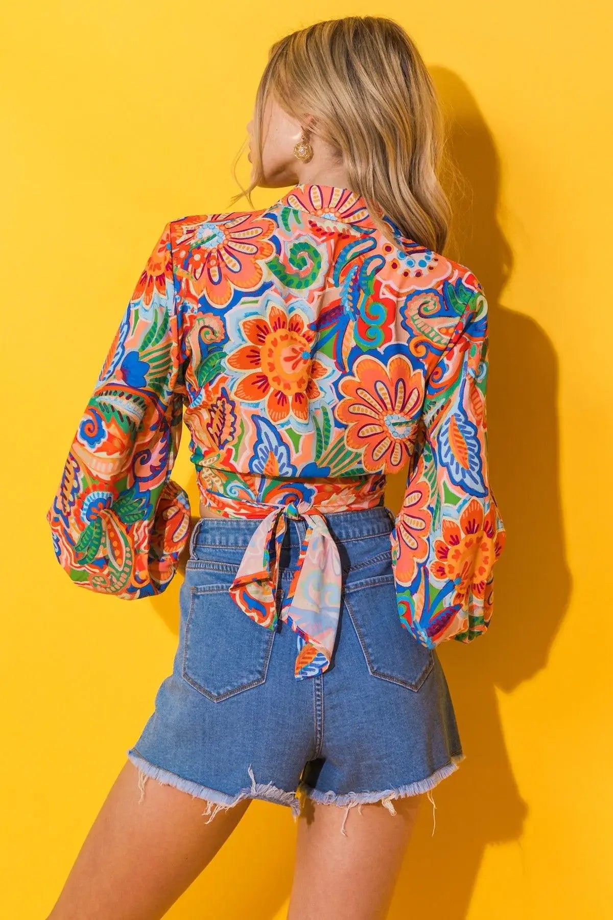 MY HAPPY PLACE WOVEN TOP - Flying Tomato - Flyclothing LLC