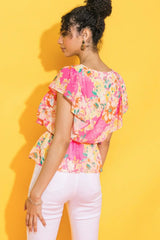 FADED VIEW WOVEN TOP - Flying Tomato - Flyclothing LLC
