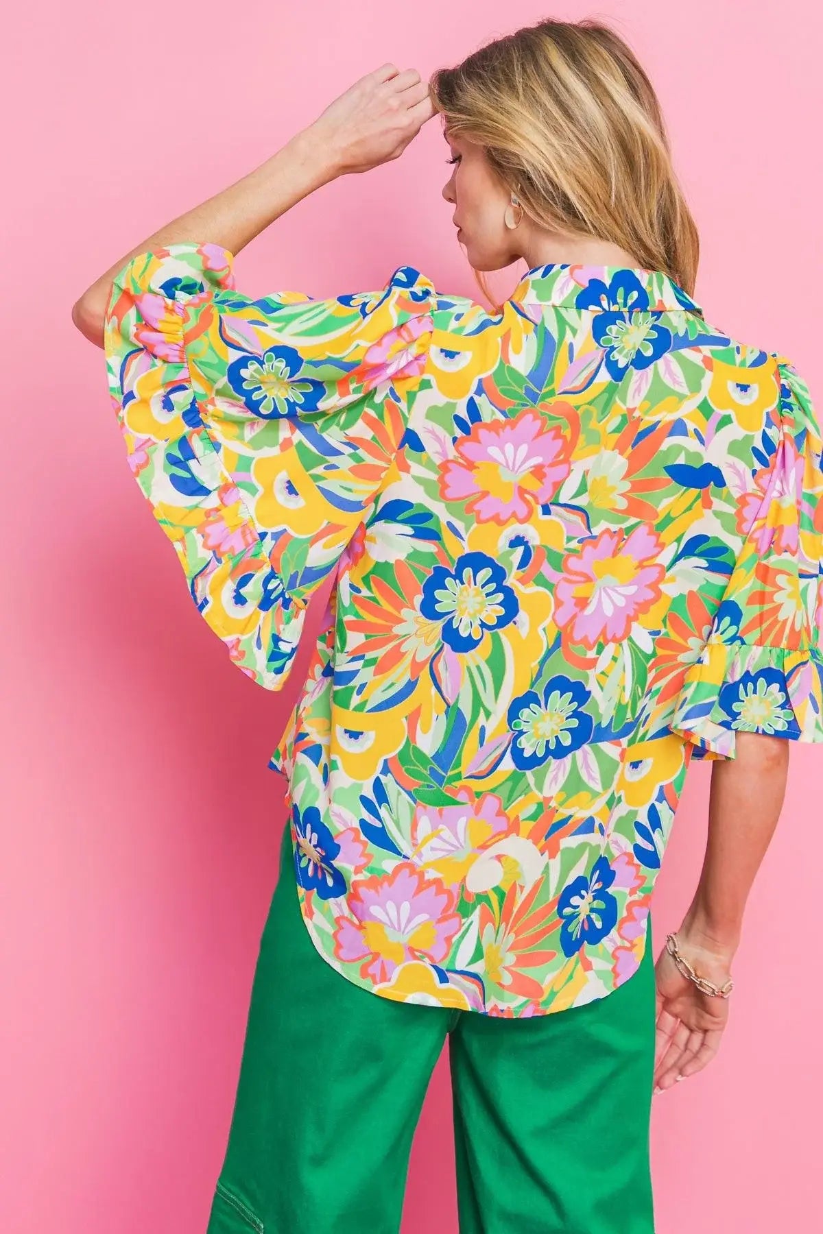 READY TO GET AWAY WOVEN TOP - Flying Tomato - Flyclothing LLC