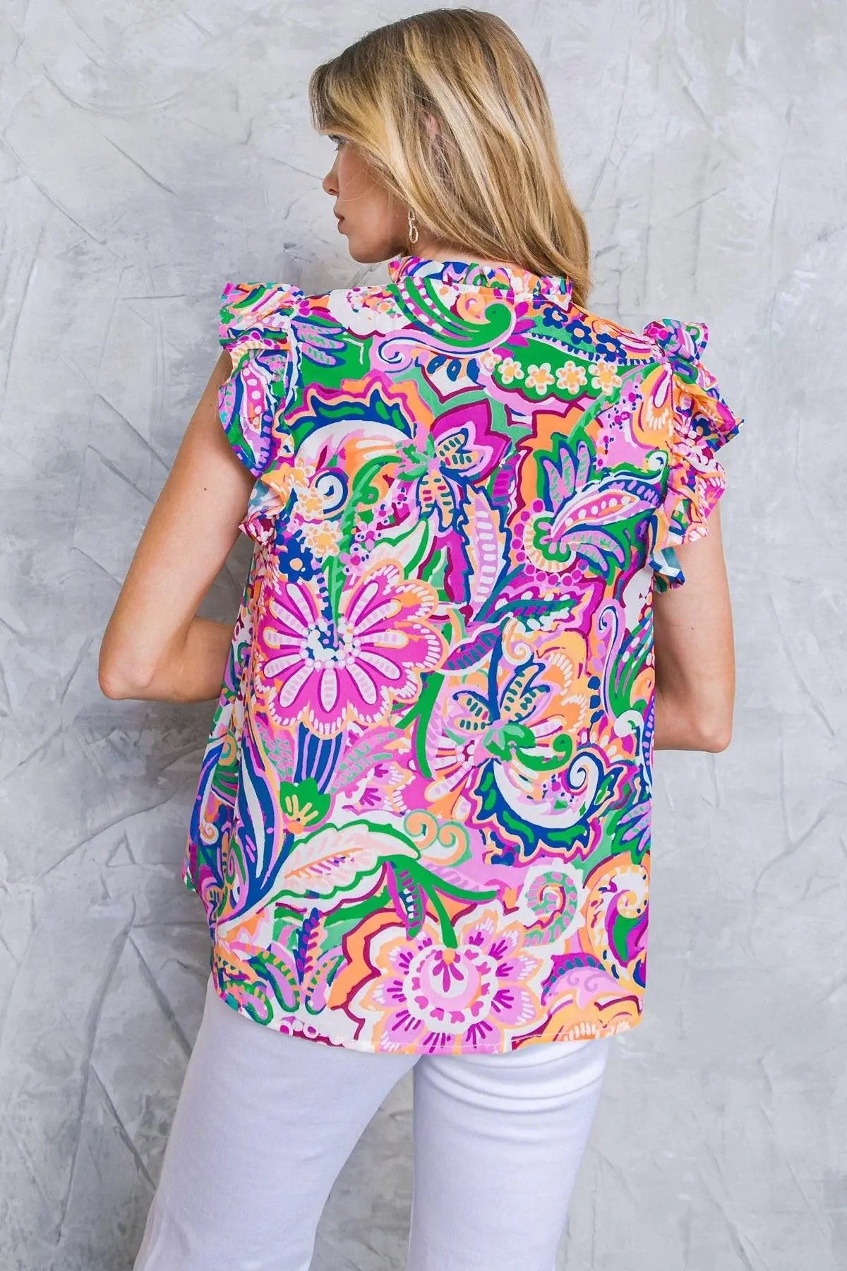 DAYTIME DREAMS WOVEN TOP - Flying Tomato - Flyclothing LLC