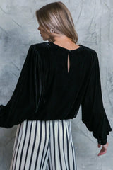 IT'S YOUR TIME VELVET TOP - Flying Tomato - Flyclothing LLC