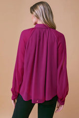MIDNIGHT CHIC WOVEN TOP - Flying Tomato - Flyclothing LLC