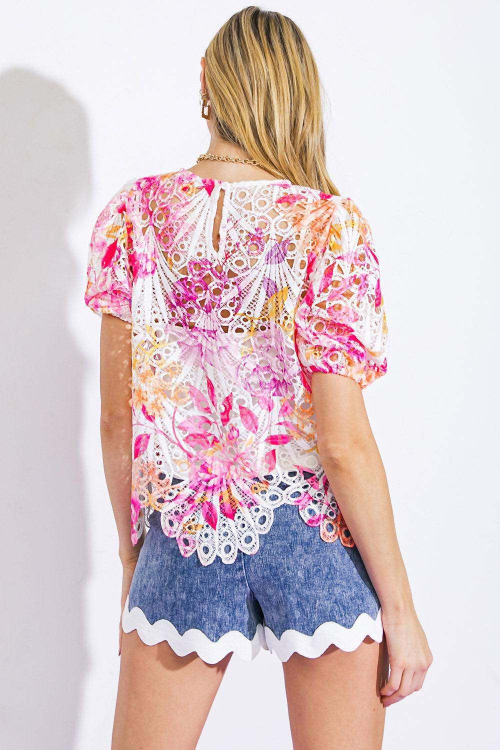 CAN'T BE OUTDONE WOVEN TOP - Flying Tomato - Flyclothing LLC