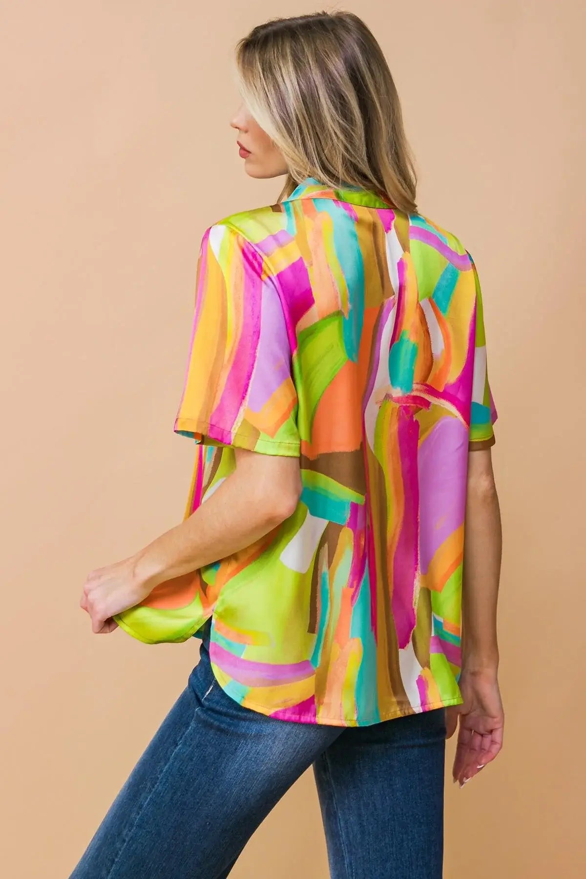 ELEVATED OPTION WOVEN TOP - Flying Tomato - Flyclothing LLC