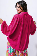 COMFORTABLE CHARM WOVEN TOP - Flying Tomato - Flyclothing LLC